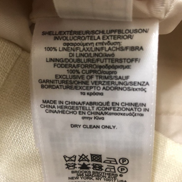 Brooks Brothers Embroidered Linen Sheath Sleeveless Dress Size 6 - Picture 10 of 10